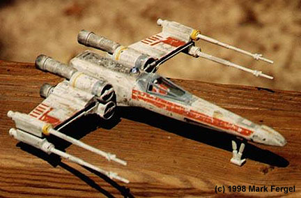 X-Wing on tabletop.