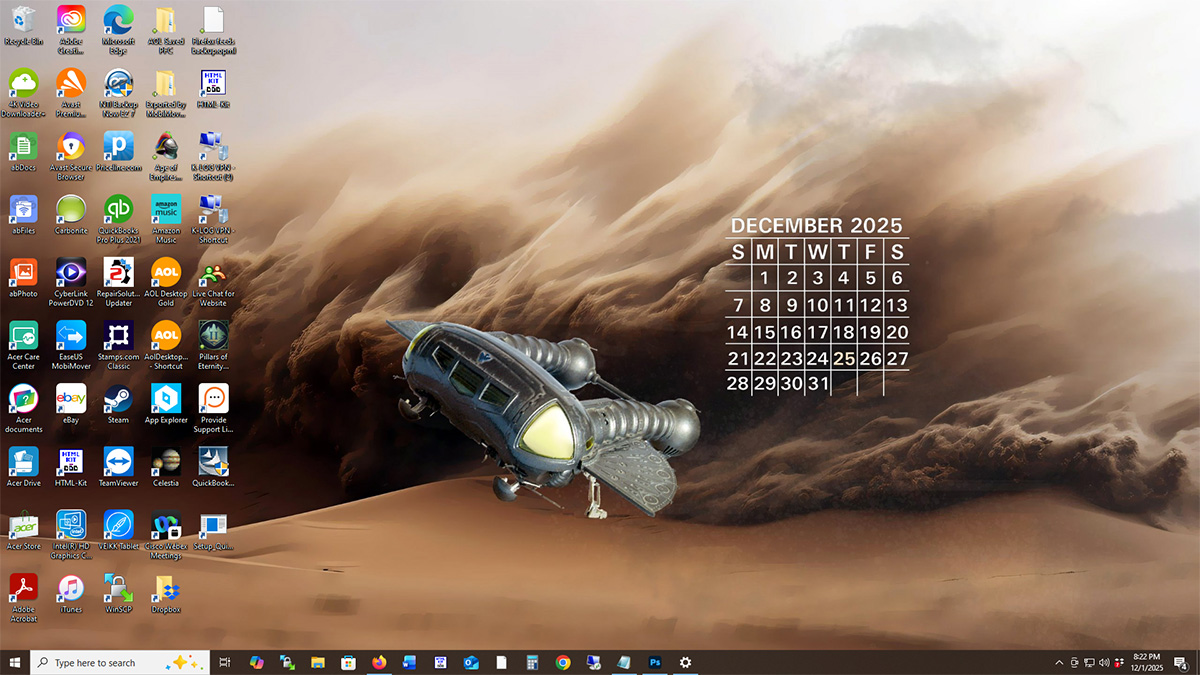 December 2025 screenshot